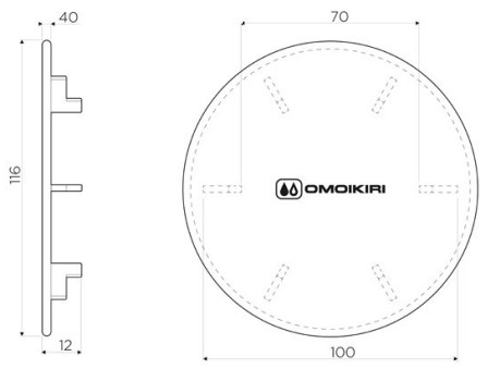 Схема встраивания на русском языке для декоративный элемент для корзинчатого вентиля Omoikiri DEC-AB