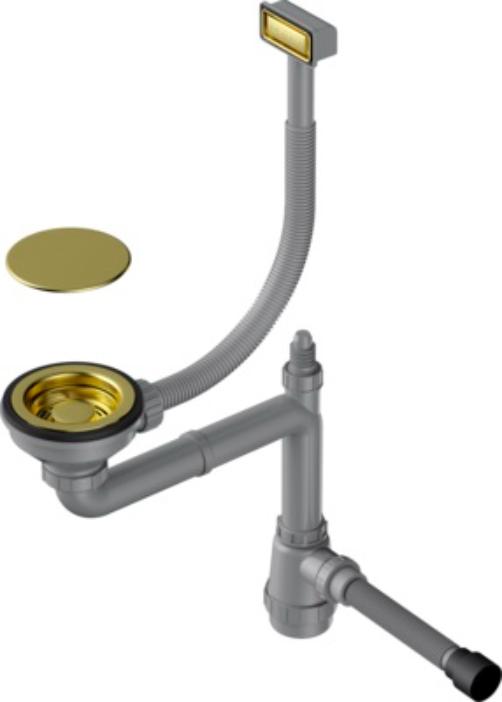 Арматура для одночашевых моек с прямоугольным переливом WK-1C LG