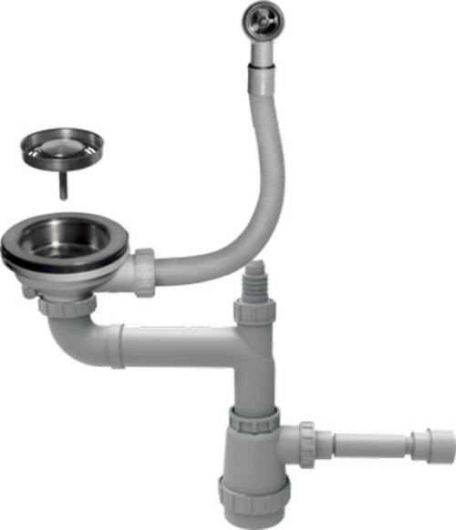 Арматура для одночашевых моек с круглым переливом WK-1-R-IN