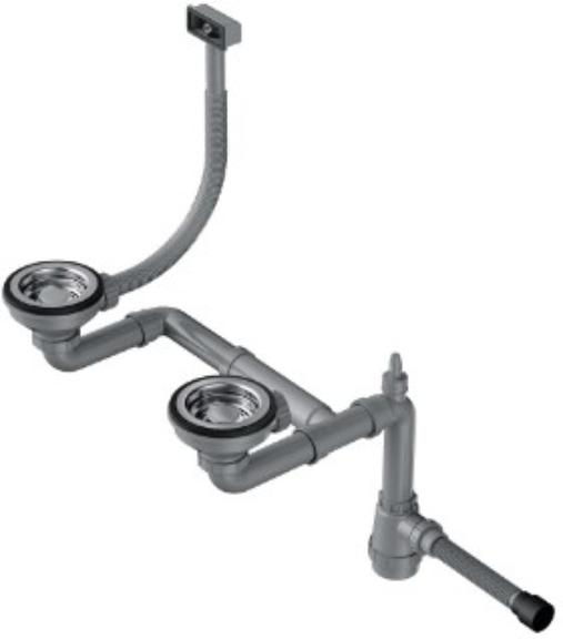 Арматура для полуторачашевых моек со скрытым переливом WK-1.5-S IN Арматура для полуторачашевых моек со скрытым переливом WK-1.5-S IN