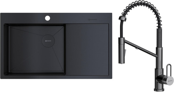 Комплект Омойкири AKISAME 86 SIDE GB-L, MIKAWA 2 PLUS-SB GB Комплект Omoikiri AKISAME 86 SIDE GB-L, MIKAWA 2 PLUS-SB GB