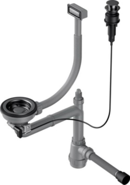 Арматура для одночашевых моек с прямоугольным переливом WK-1-GM-A