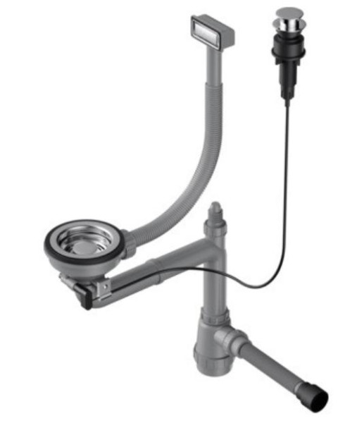 Арматура для одночашевых моек с прямоугольным переливом WK-1-IN-A