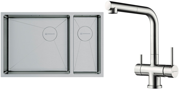 Комплект Омойкири TAKI 69-2-U/IF SIDE IN-L, TAKAMATSU-S BN Комплект Omoikiri TAKI 69-2-U/IF SIDE IN-L, TAKAMATSU-S BN